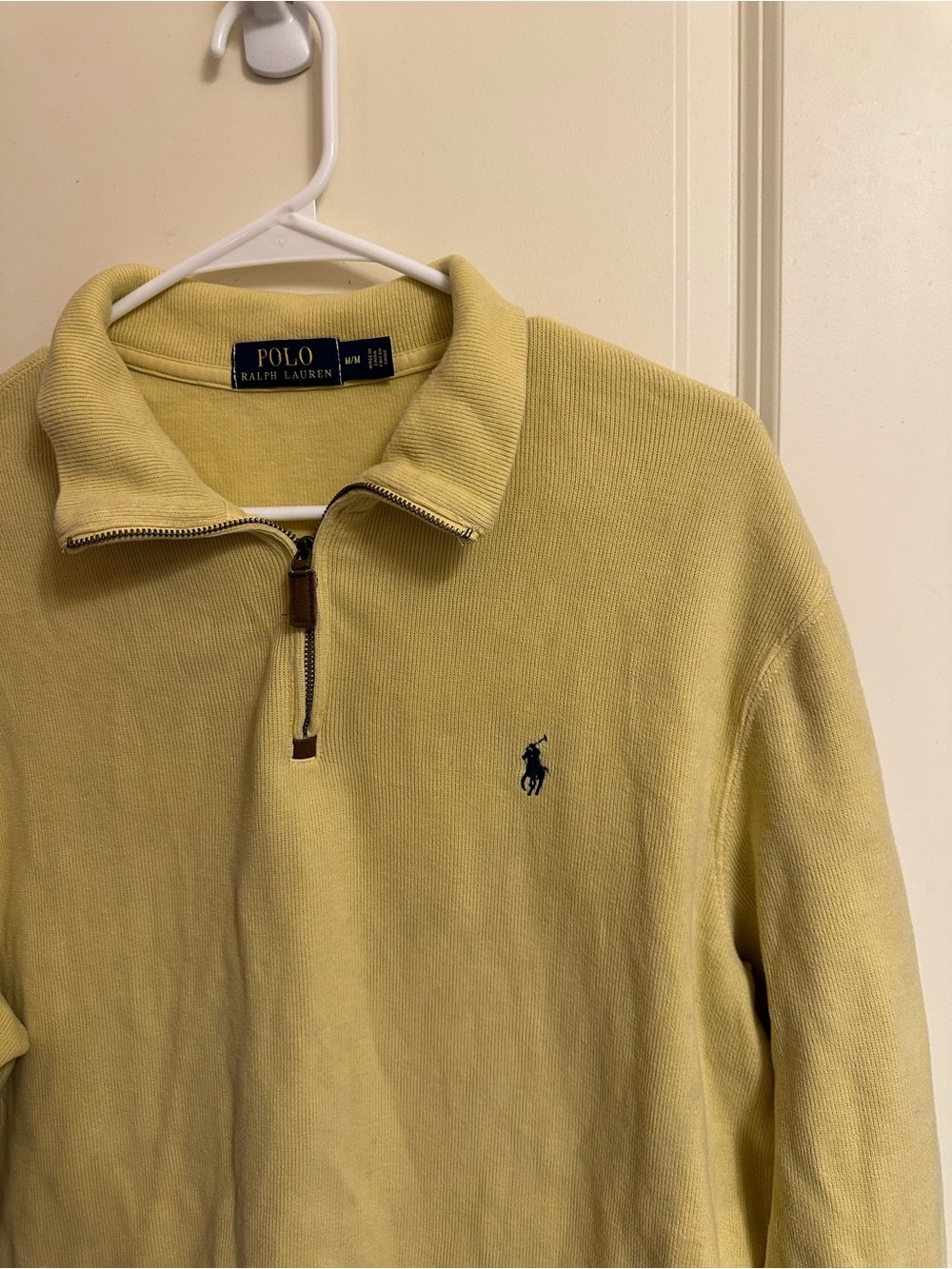 Ralph Lauren Pale Yellow Zip Sweater